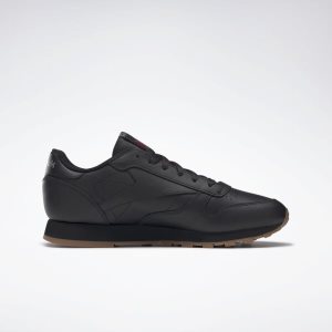 Reebok Classic Leather Turnschuhe Damen - Schwarz - DE 873-FCD